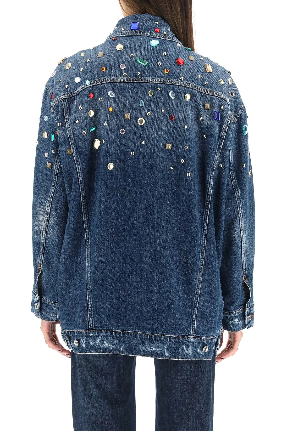 Dolce & Gabbana Embellished Long-Sleeved Denim Jacket