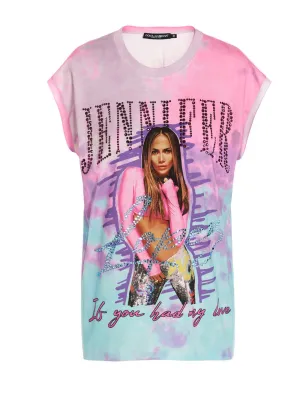 Dolce & Gabbana Embellished Tie-Dyed Sleeveless T-Shirt