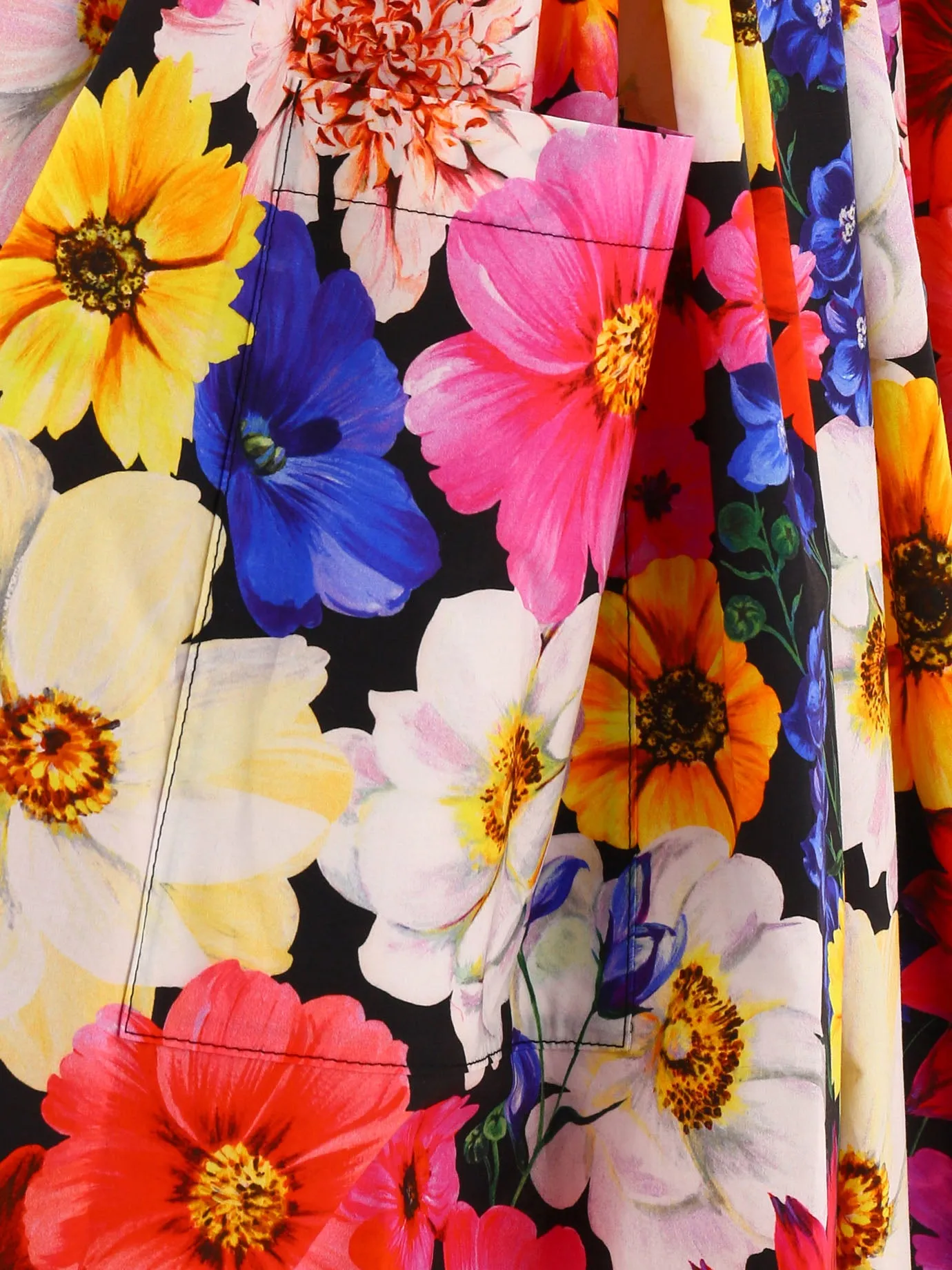 Dolce & Gabbana Floral Print Ruched Midi Dress