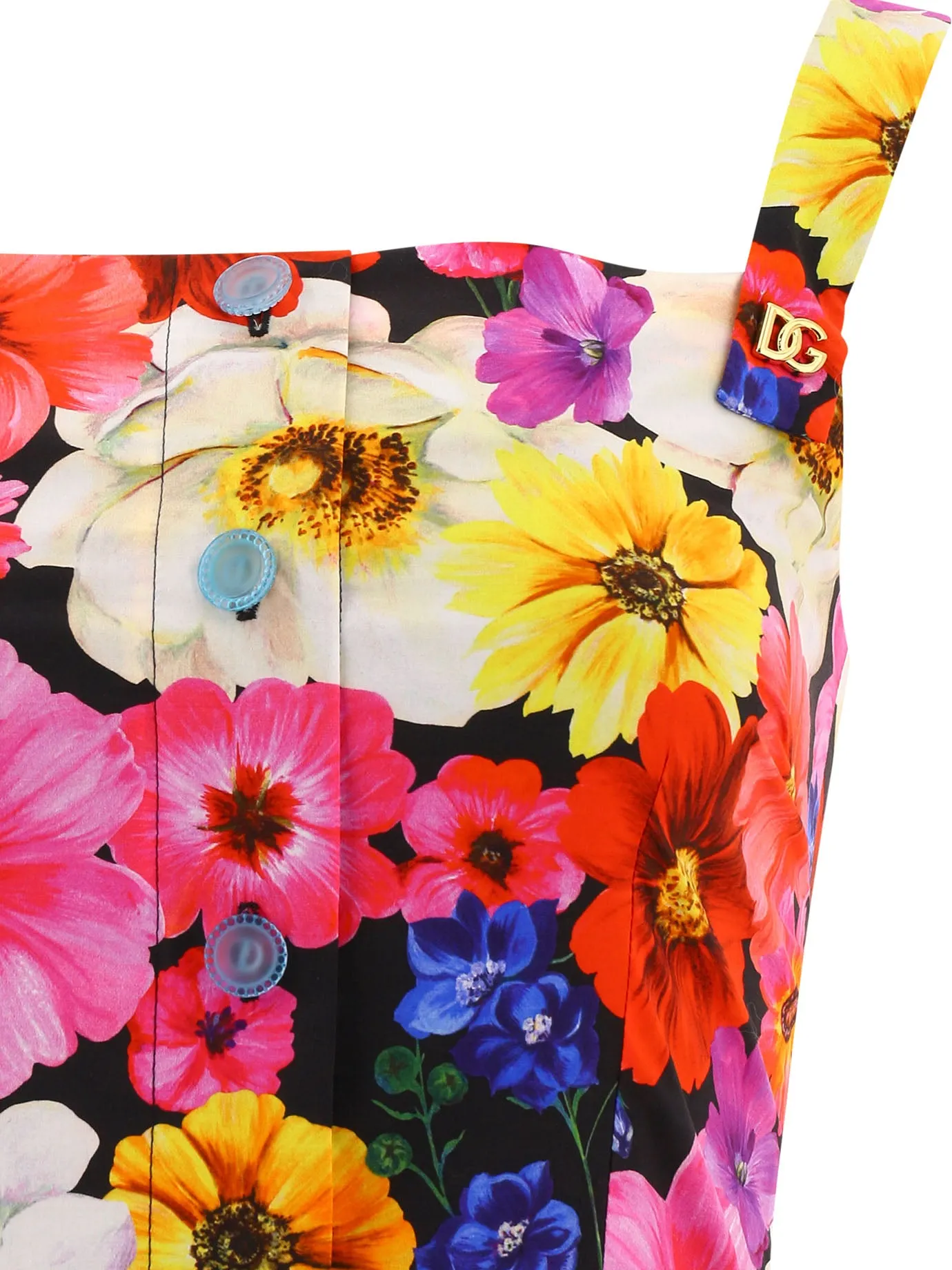 Dolce & Gabbana Floral Print Ruched Midi Dress