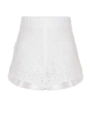 Dolce & Gabbana High Waist Broderie Zipped Shorts