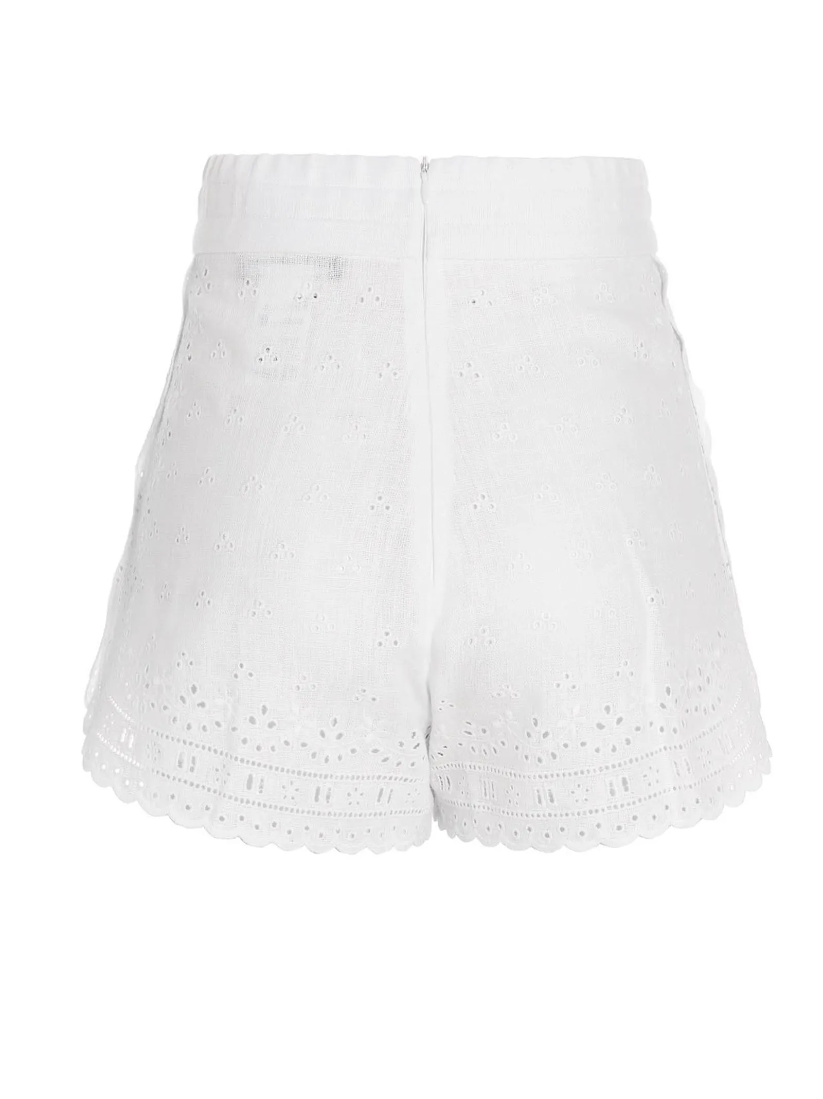 Dolce & Gabbana High Waist Broderie Zipped Shorts