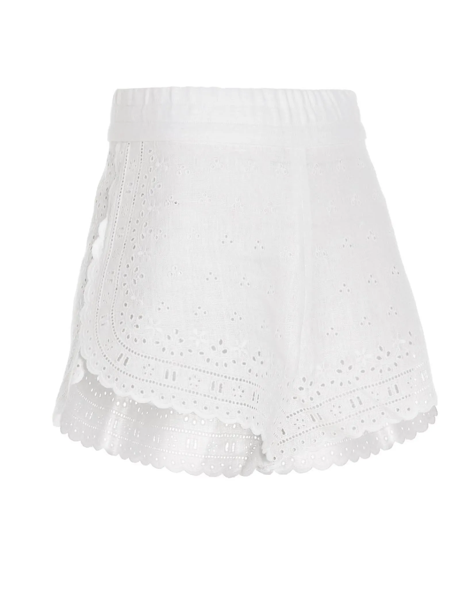 Dolce & Gabbana High Waist Broderie Zipped Shorts