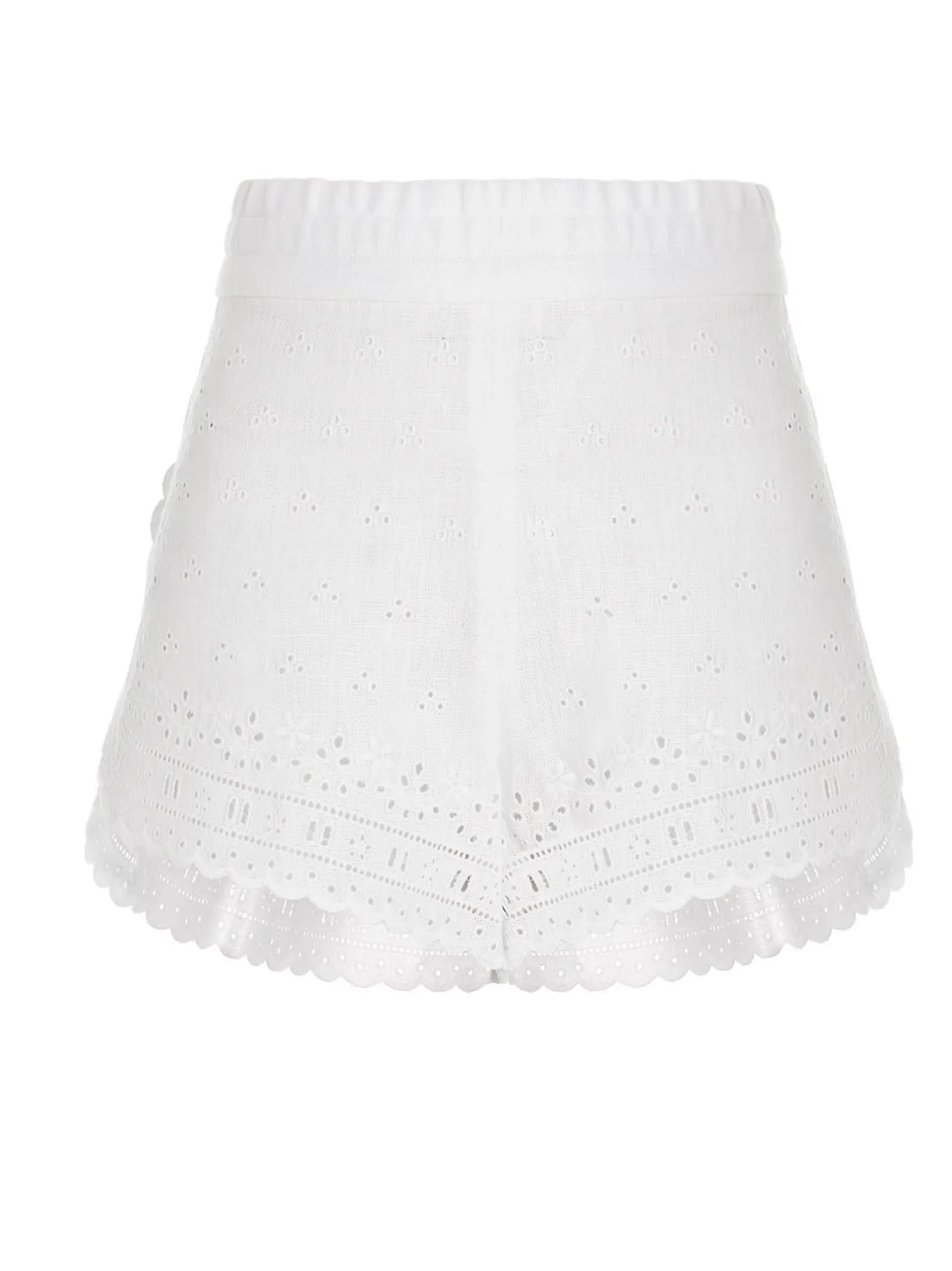 Dolce & Gabbana High Waist Broderie Zipped Shorts