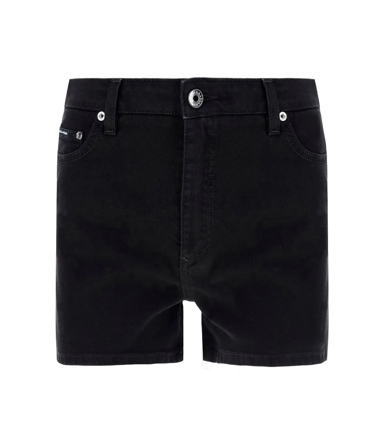 Dolce & Gabbana High Waisted Buttoned Denim Shorts