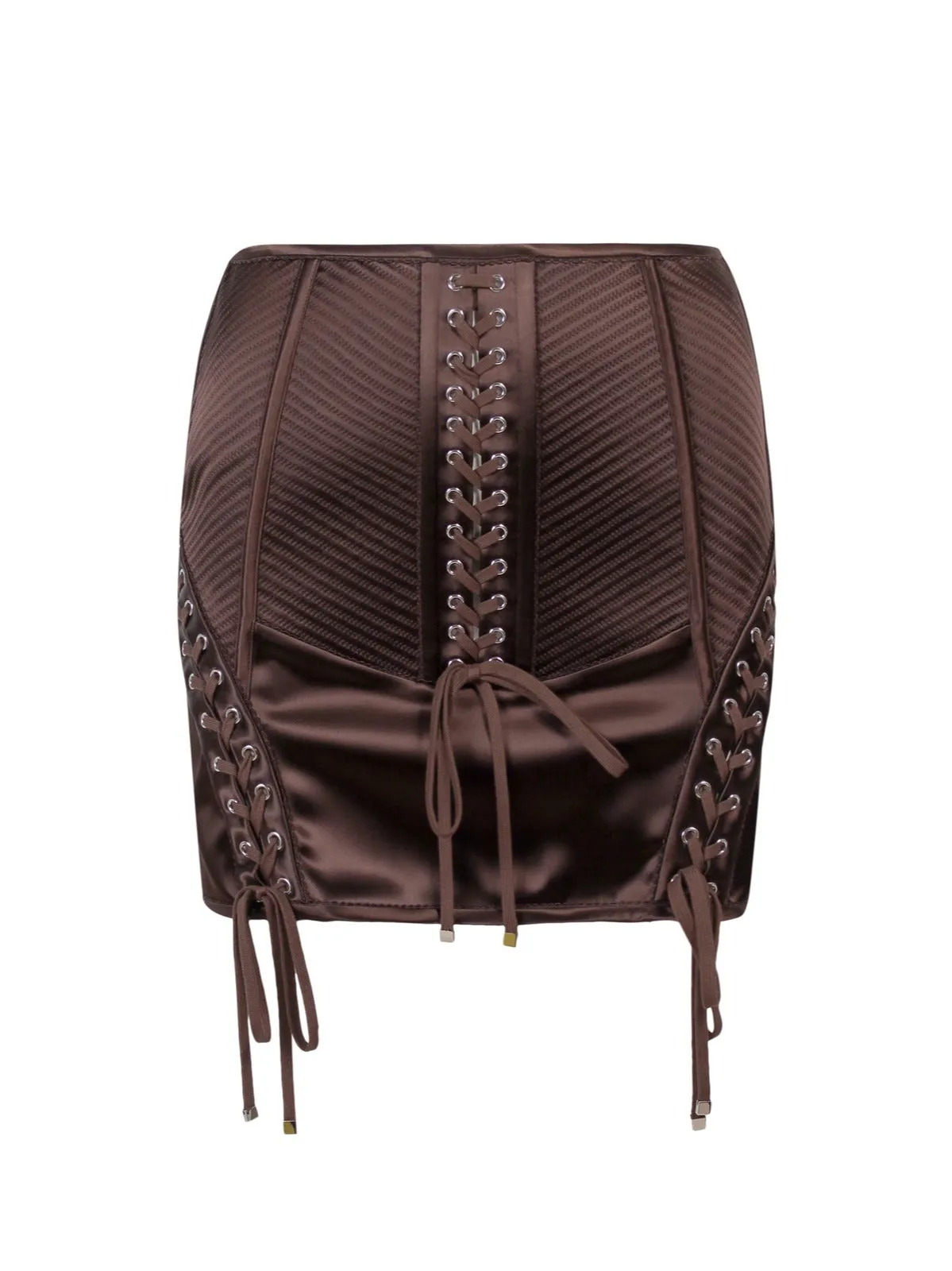 Dolce & Gabbana High Waisted Lace-Up Mini Skirt