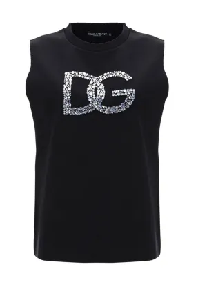 Dolce & Gabbana Logo Embellished Tank Top