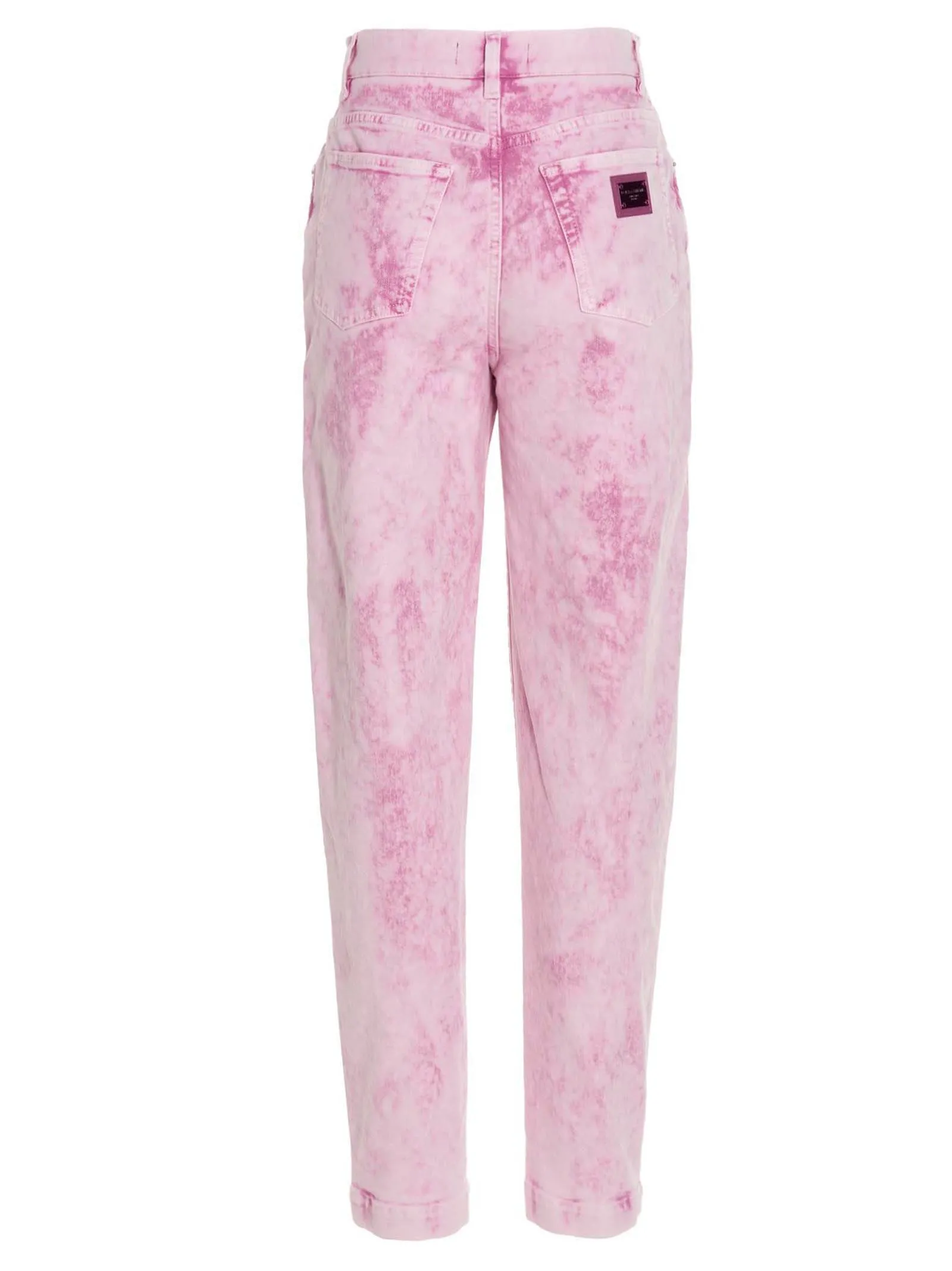 Dolce & Gabbana Logo Patch Tie-Dye Jeans