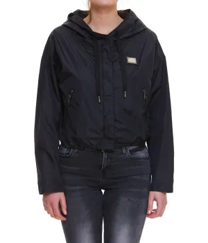 Dolce & Gabbana Logo Patch Zip-Up Jacket
