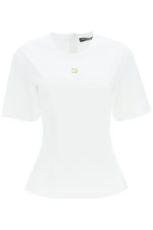 Dolce & Gabbana Logo Plaque Crewneck T-Shirt