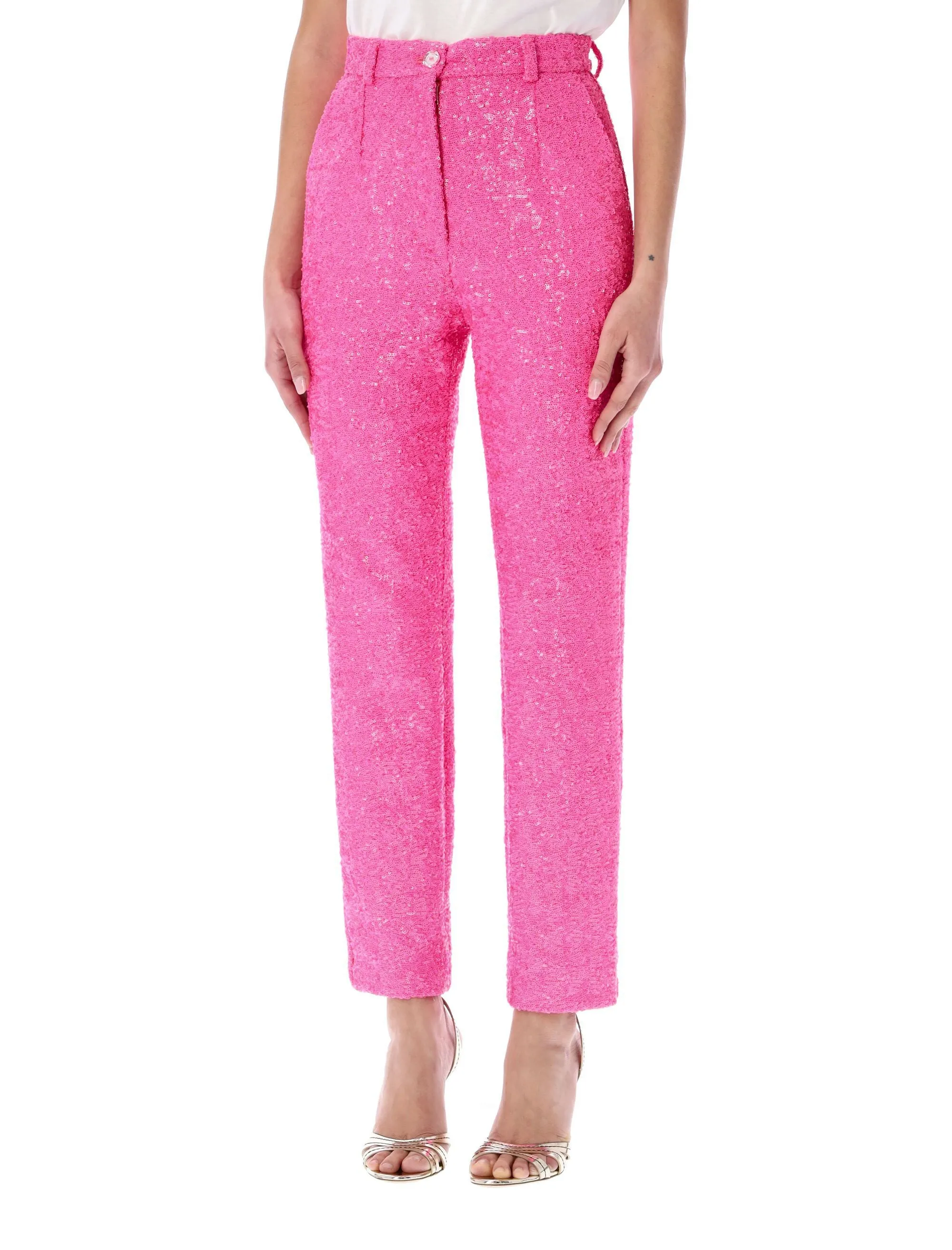 Dolce & Gabbana Sequin Embellished Tapered Leg Pants