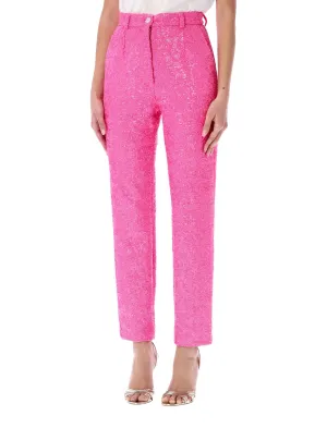 Dolce & Gabbana Sequin Embellished Tapered Leg Pants