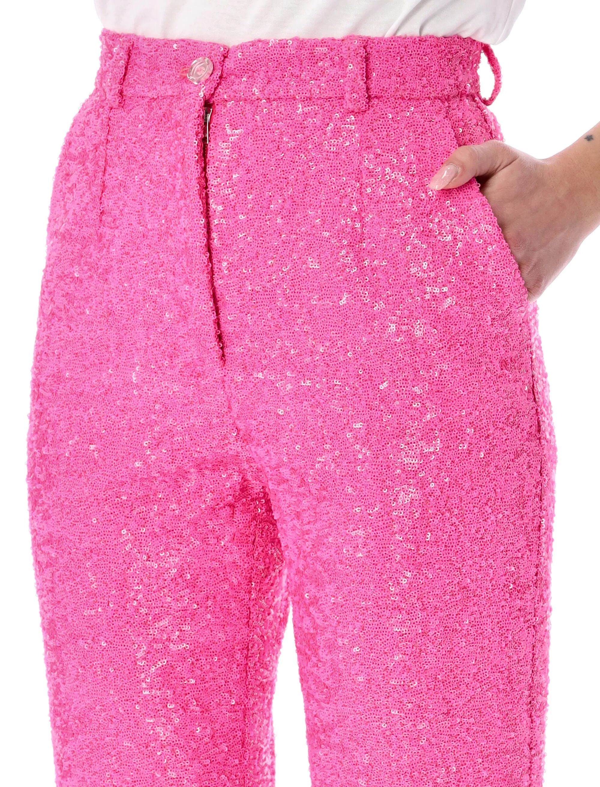 Dolce & Gabbana Sequin Embellished Tapered Leg Pants