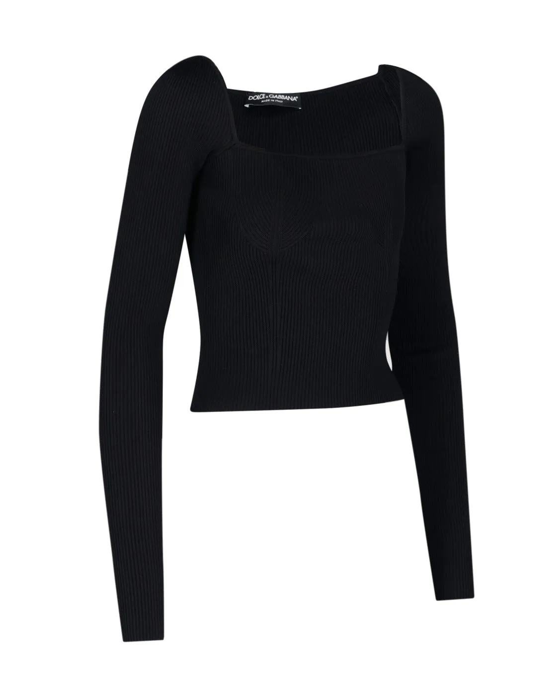 Dolce & Gabbana Square Neck Long-Sleeved Knit Jumper