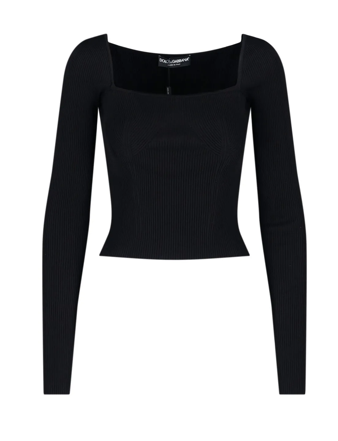 Dolce & Gabbana Square Neck Long-Sleeved Knit Jumper