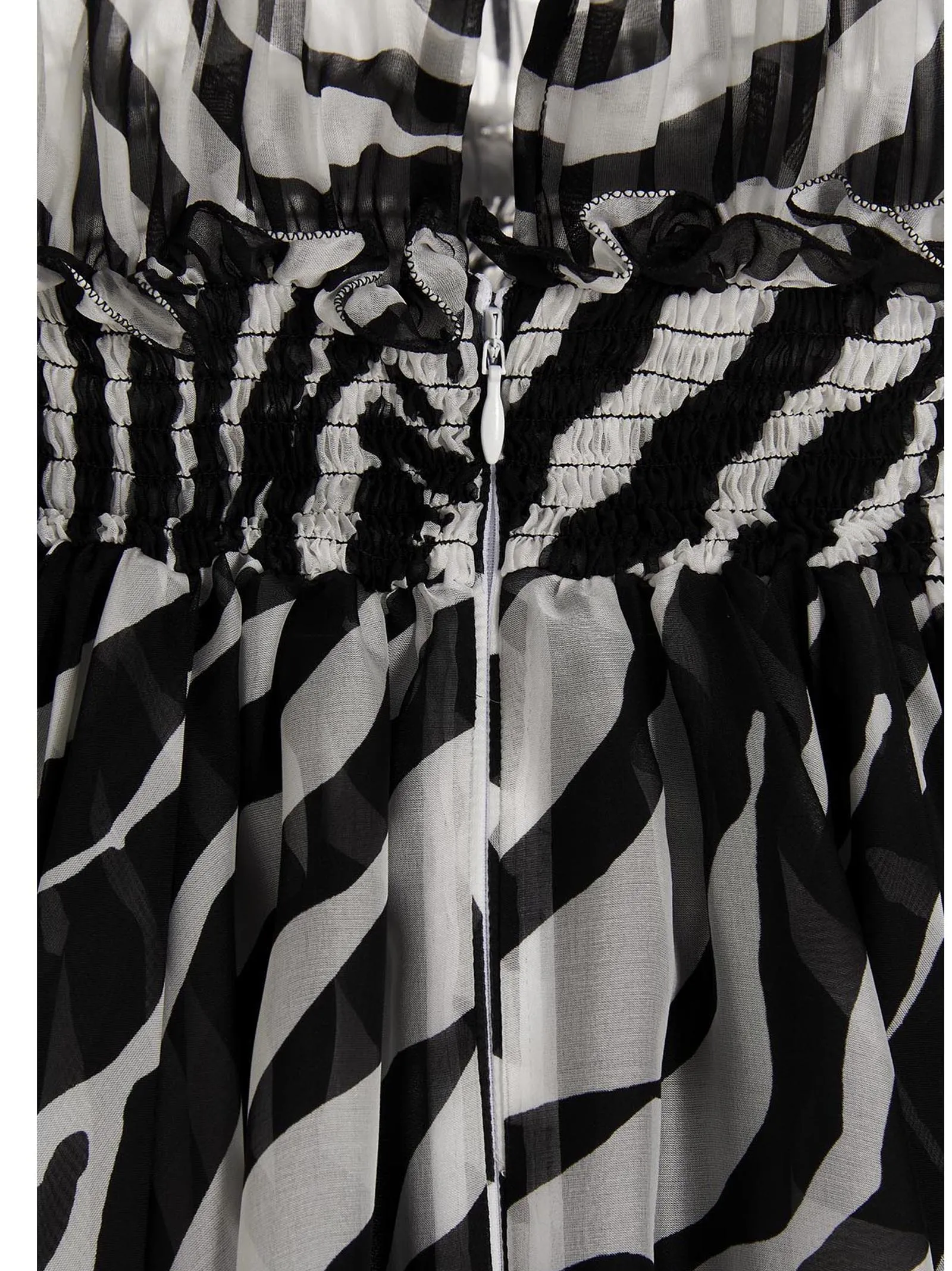 Dolce & Gabbana Zebra Printed Flared Hem Mini Dress