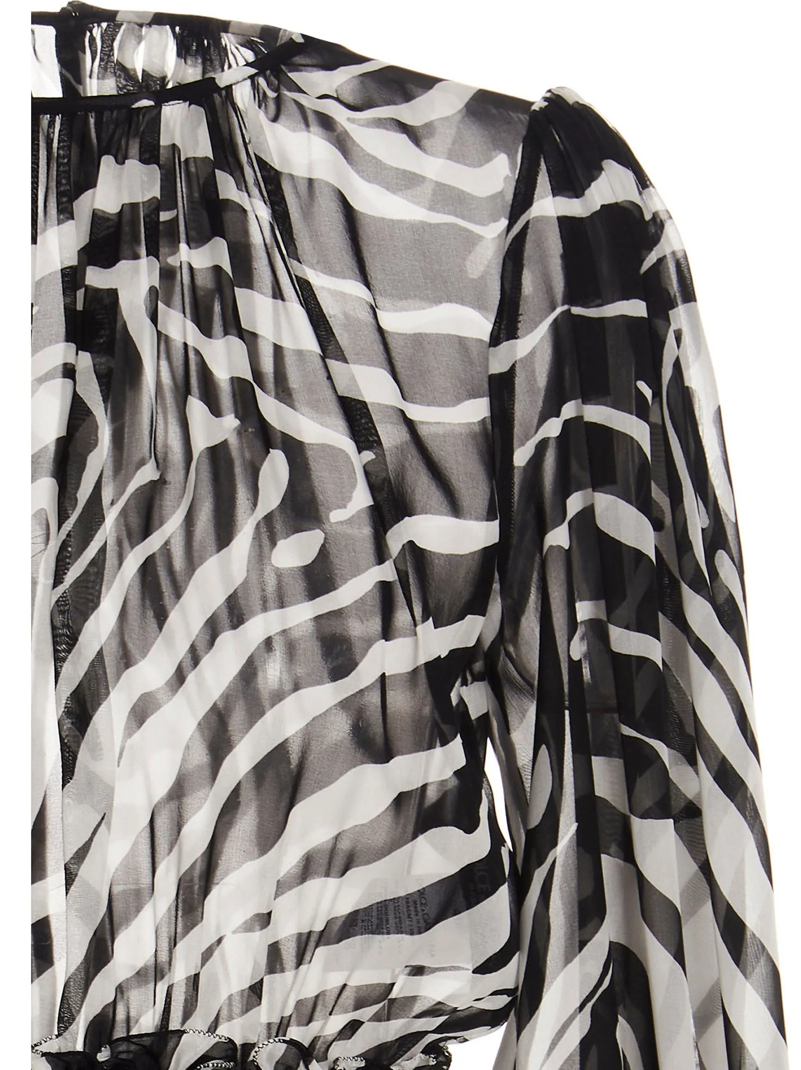 Dolce & Gabbana Zebra Printed Flared Hem Mini Dress