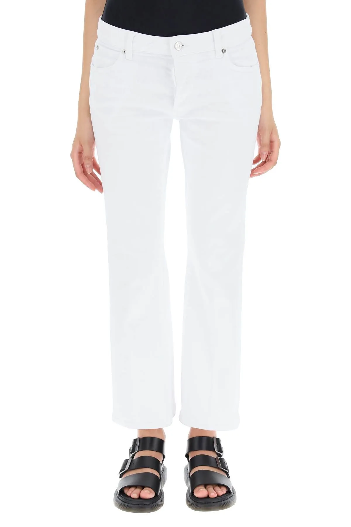 Dsquared2 Bootcut High-Waist Cropped Trousers