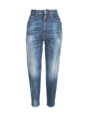 Dsquared2 Distressed High-Waisted Jeans