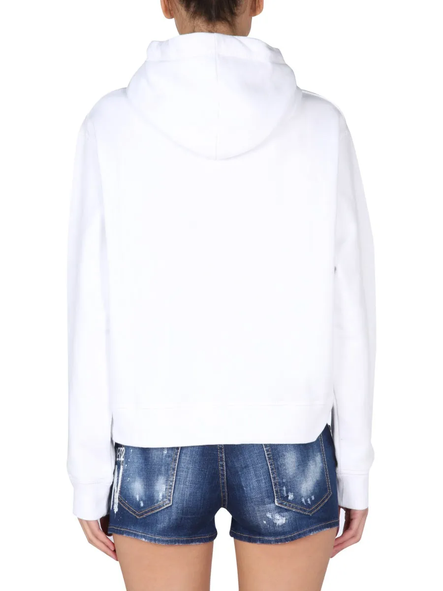 Dsquared2 Drawstring Long-Sleeved Hoodie