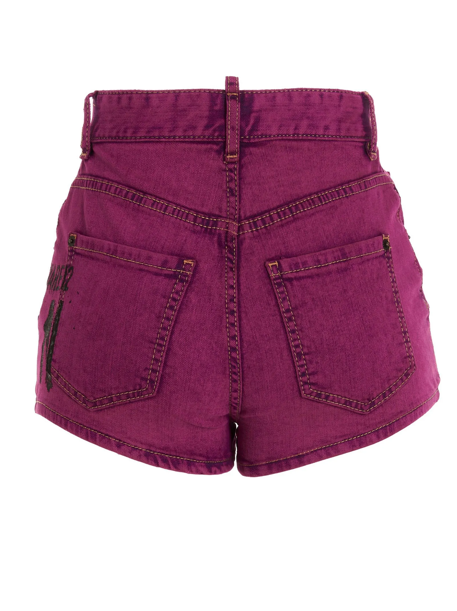 Dsquared2 High Rise Logo Print Shorts