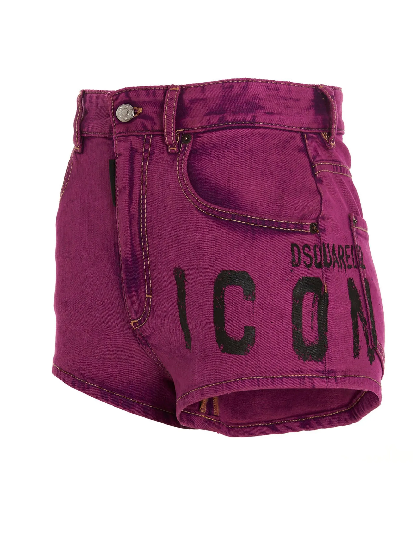 Dsquared2 High Rise Logo Print Shorts