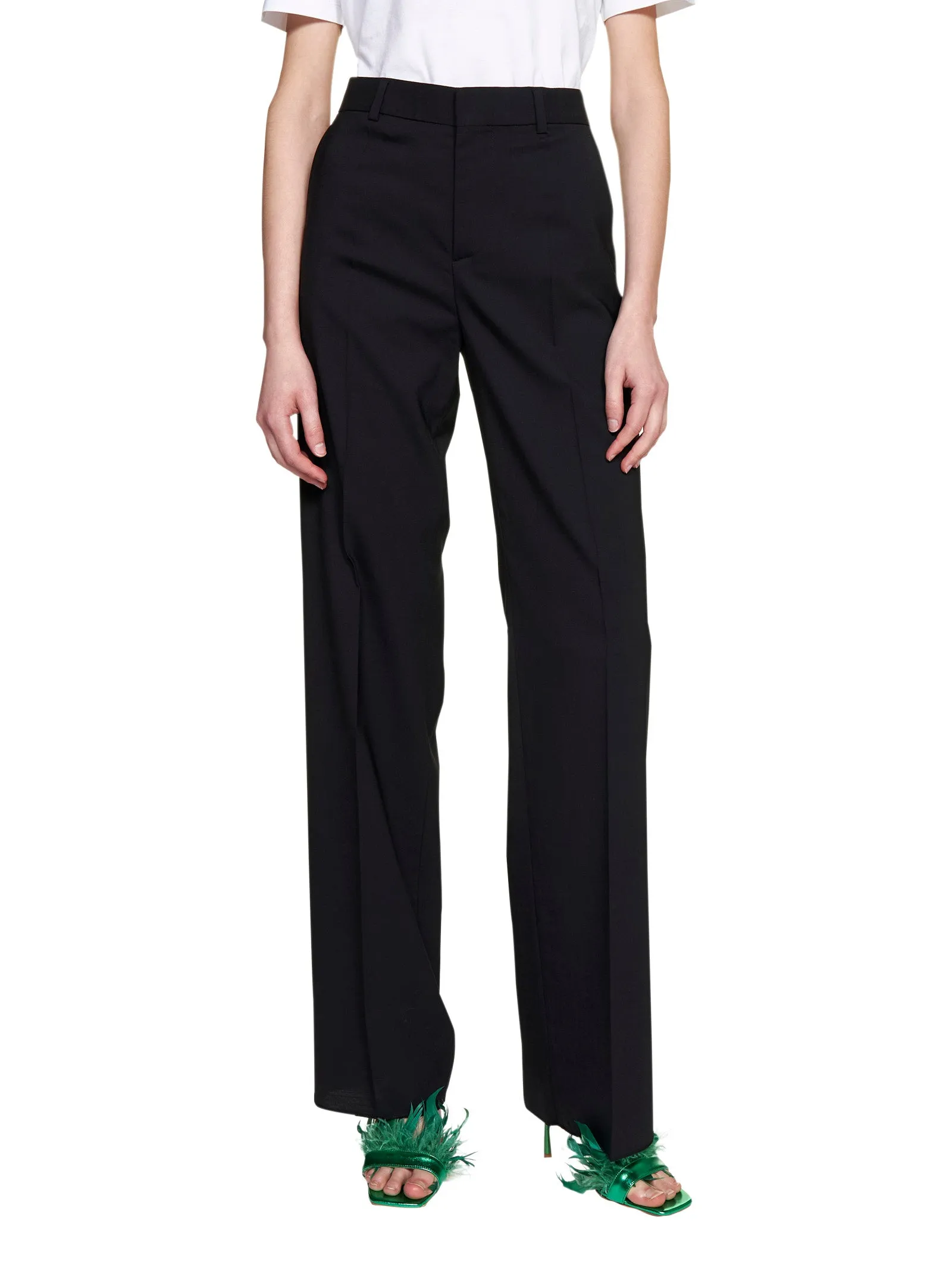 Dsquared2 Logo Plaque Wide-Leg Trousers