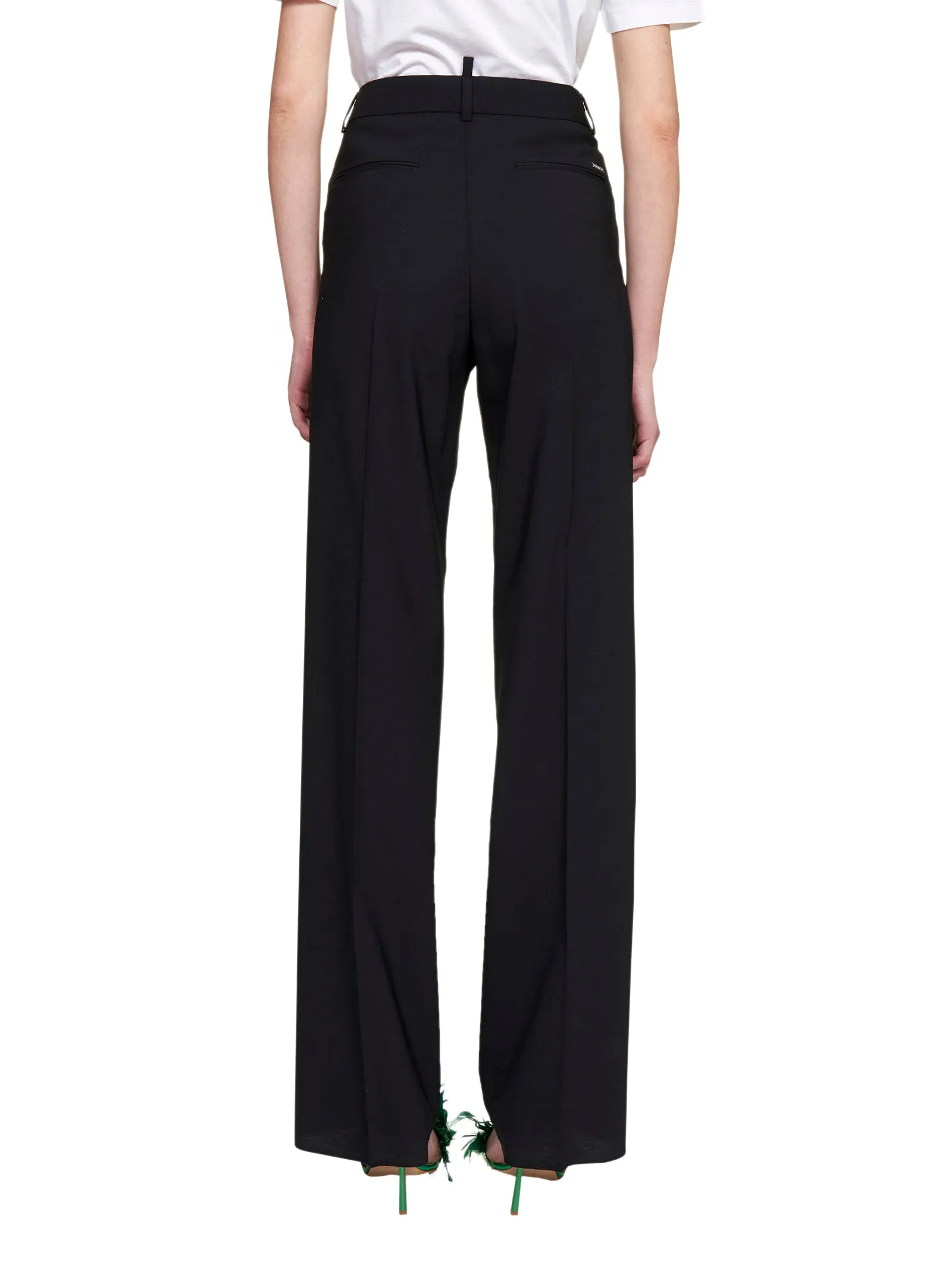 Dsquared2 Logo Plaque Wide-Leg Trousers