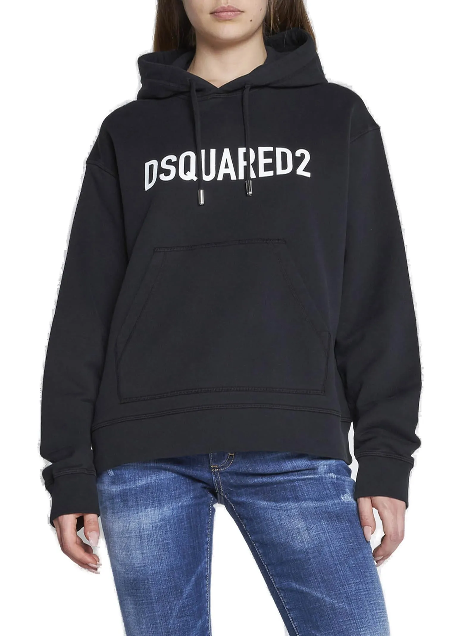 Dsquared2 Logo Printed Drawstring Hoodie