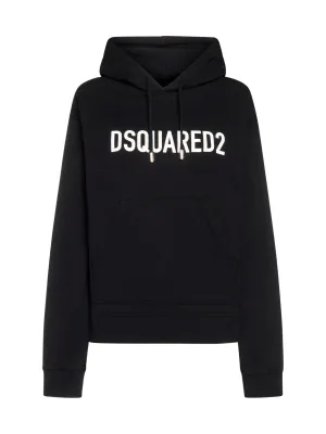 Dsquared2 Logo Printed Drawstring Hoodie