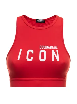 Dsquared2 Logo Printed Stretch Tank Top