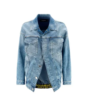 Dsquared2 Logo Waistband Buttoned Denim Jacket