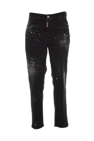 Dsquared2 Paint Splatter Detail Cropped Jeans