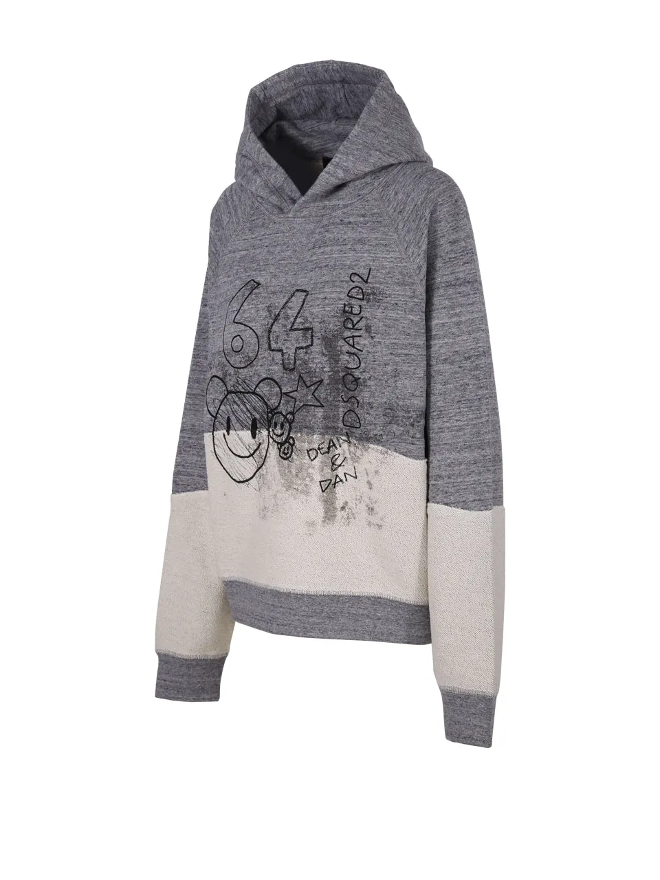 Dsquared2 Printed Two-Tone Hoodie