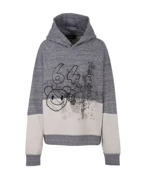 Dsquared2 Printed Two-Tone Hoodie