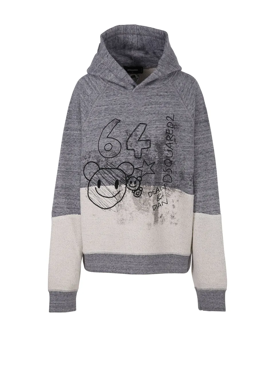 Dsquared2 Printed Two-Tone Hoodie