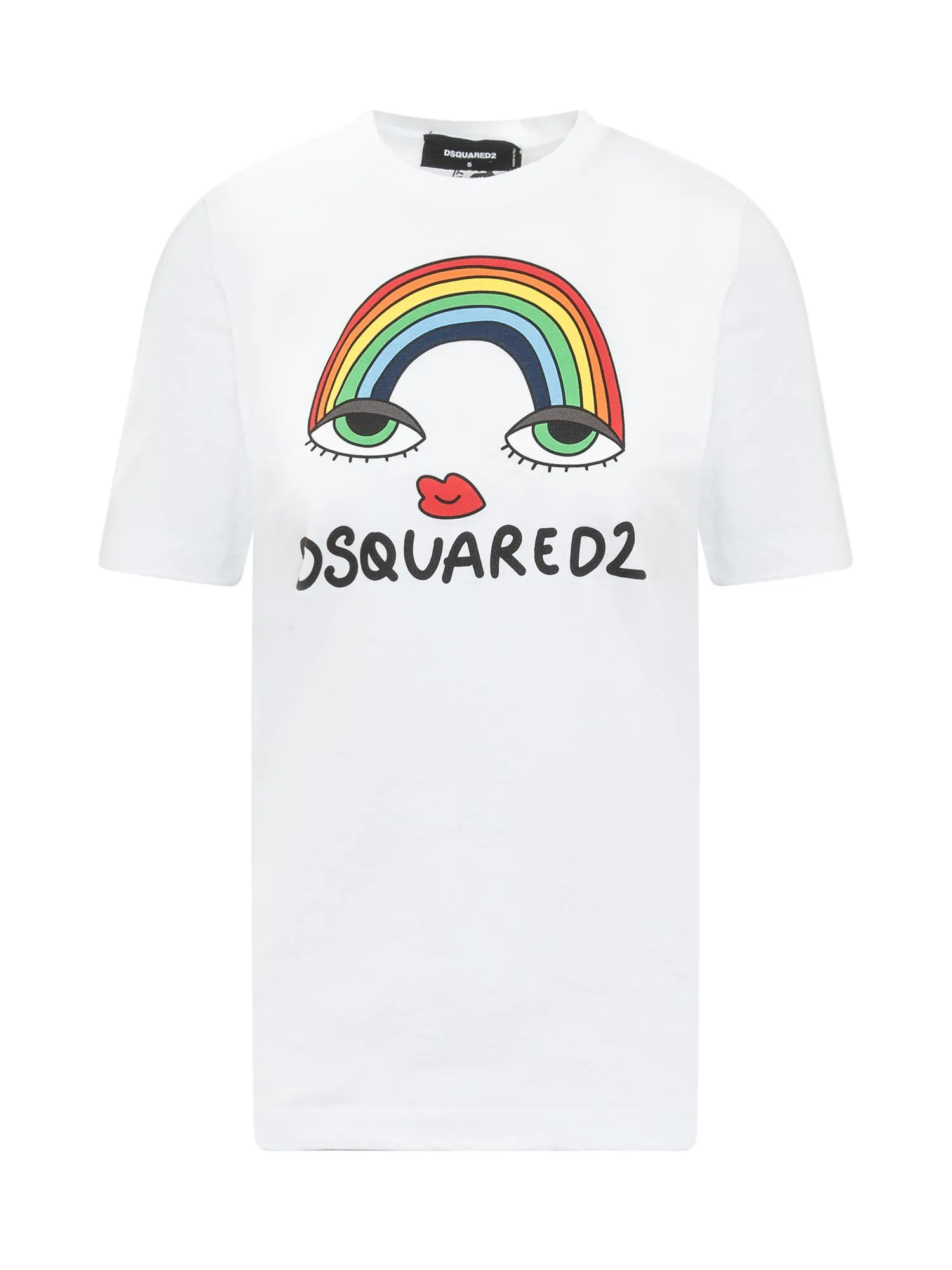 Dsquared2 Rainbow Printed Crewneck T-Shirt