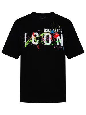 Dsquared2 Splattered Icon Logo Printed T-Shirt