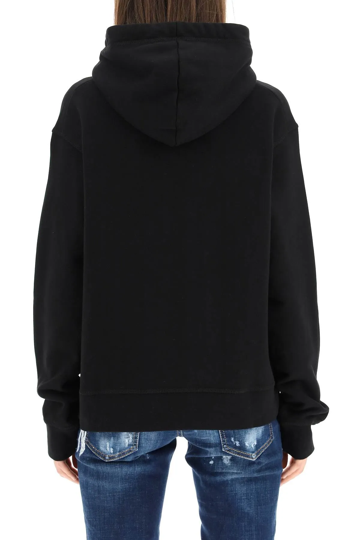 Dsquared2 Spray-Paint Straight Hem Hoodie