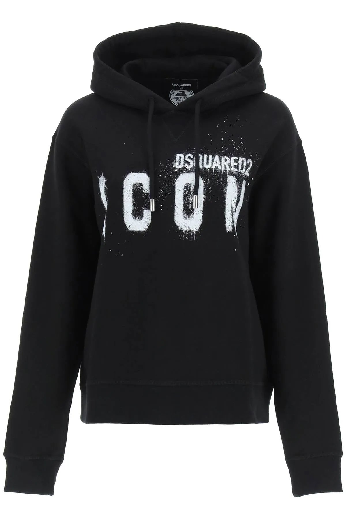 Dsquared2 Spray-Paint Straight Hem Hoodie