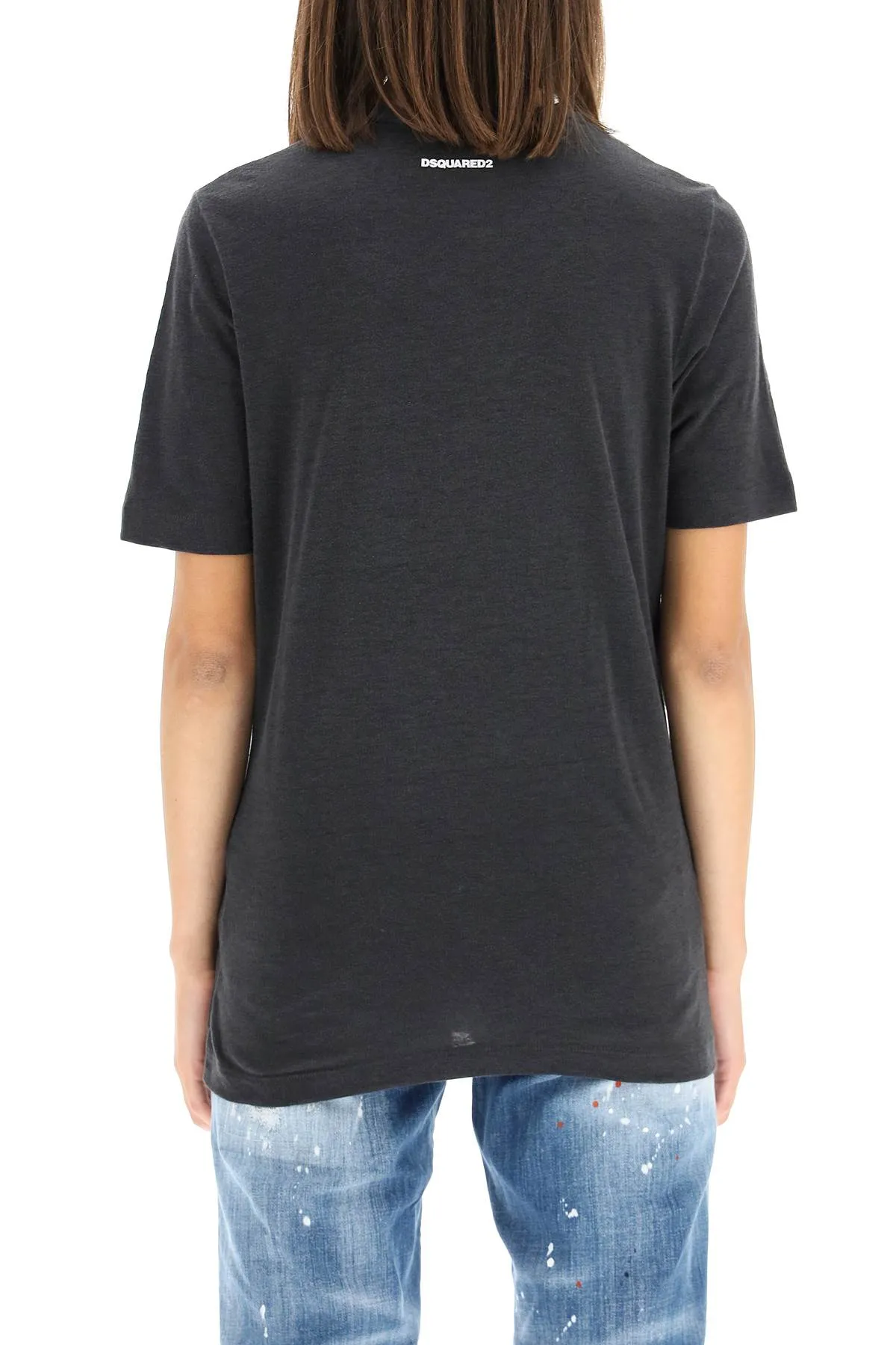 Dsquared2 Tiger Printed Crewneck T-Shirt