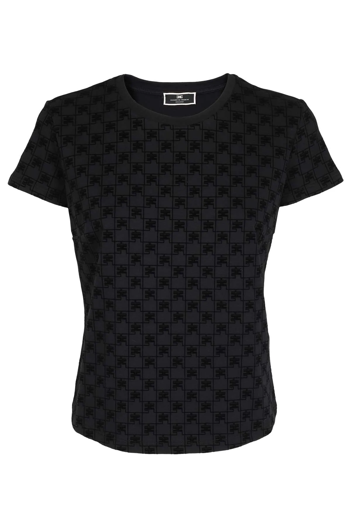 Elisabetta Franchi All-Over Logo Printed T-Shirt