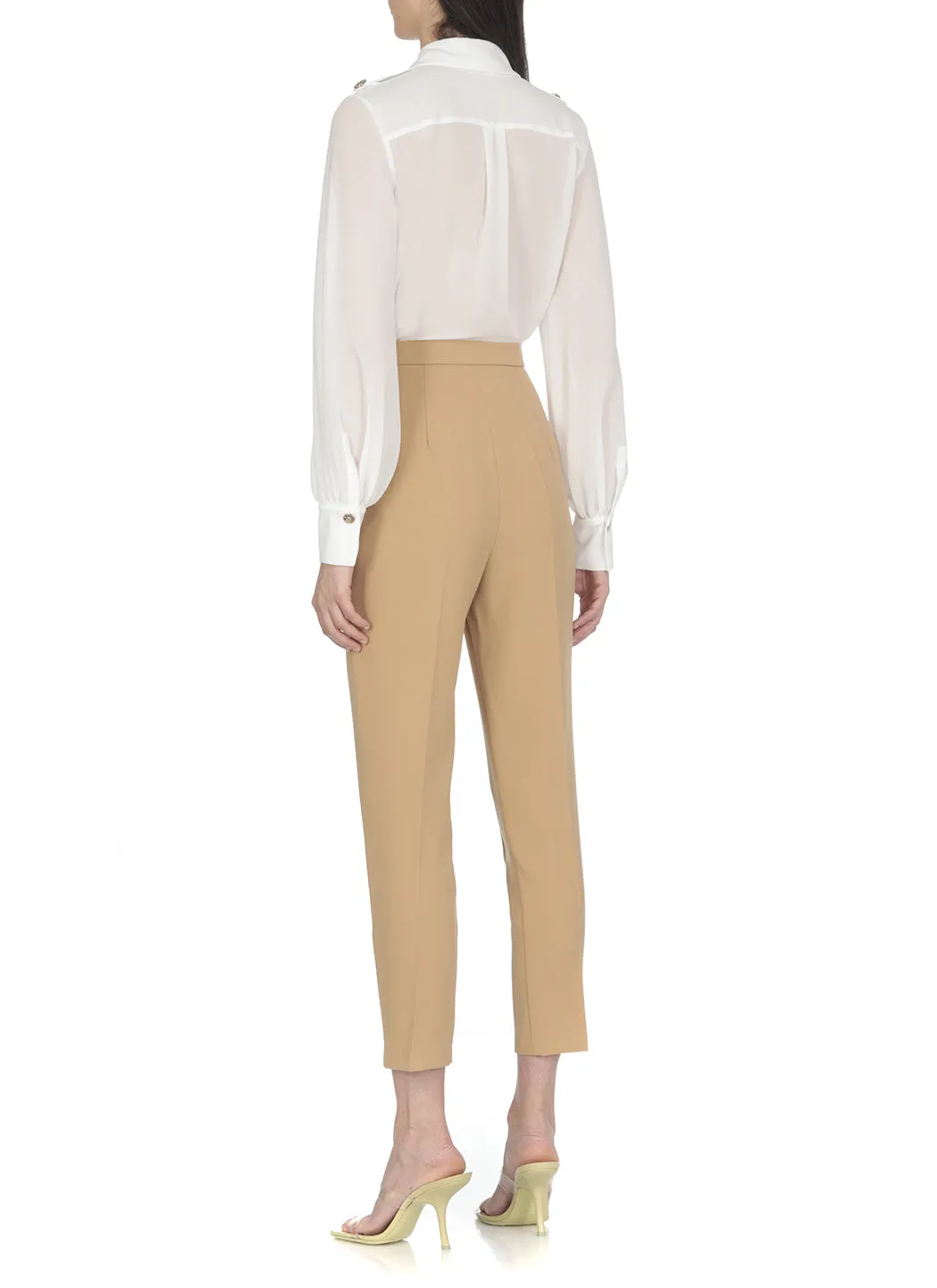 Elisabetta Franchi Button-Detailed Slit Pants