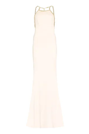 Elisabetta Franchi Chain Detail Halterneck Dress