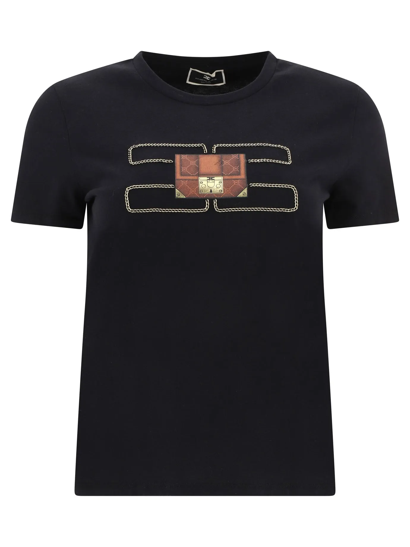 Elisabetta Franchi Chain Detailed Crewneck T-Shirt