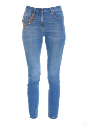 Elisabetta Franchi Chain Link Detailed Skinny Jeans