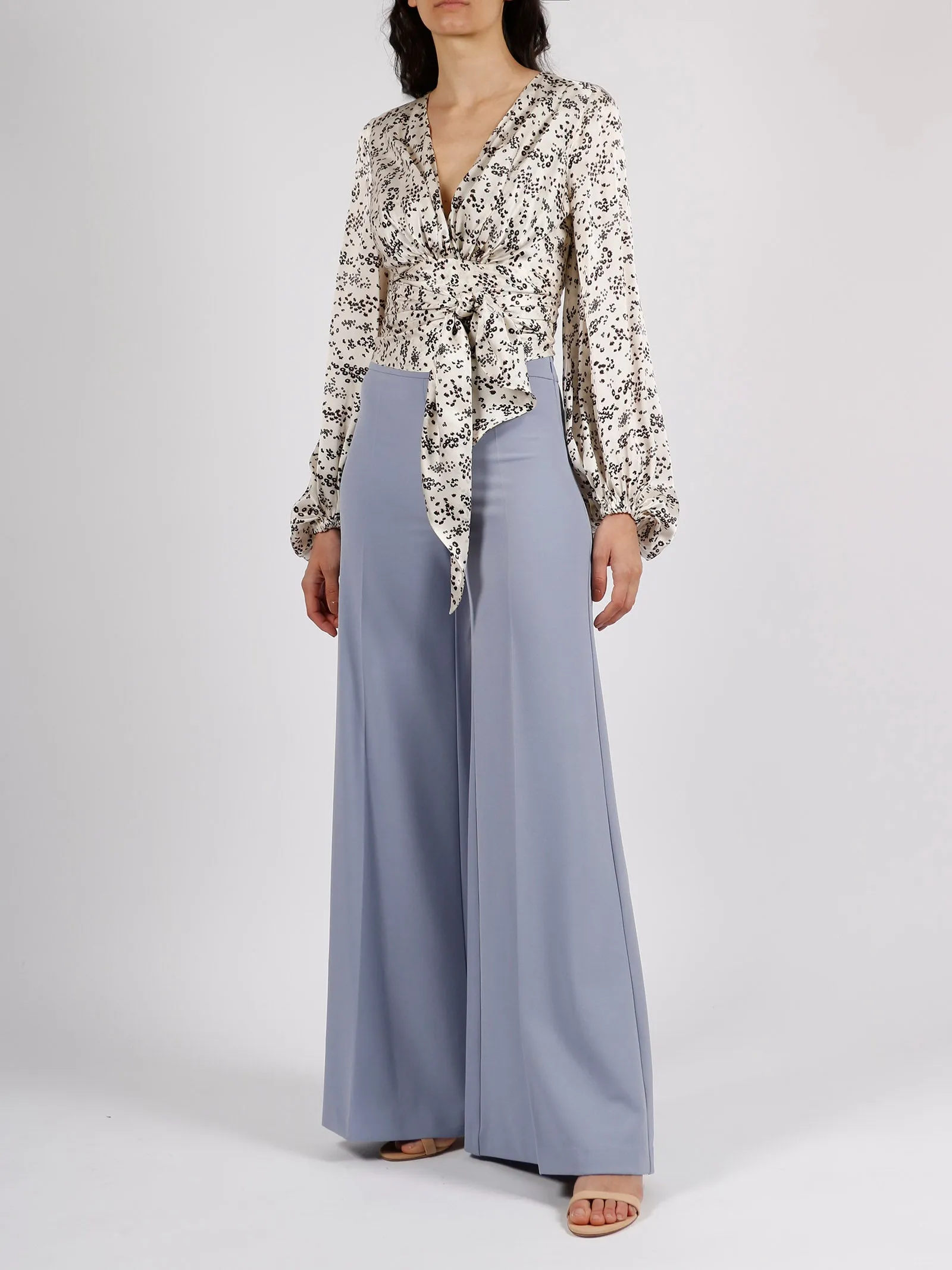 Elisabetta Franchi Chain-Link Detailed Wide Leg Trousers