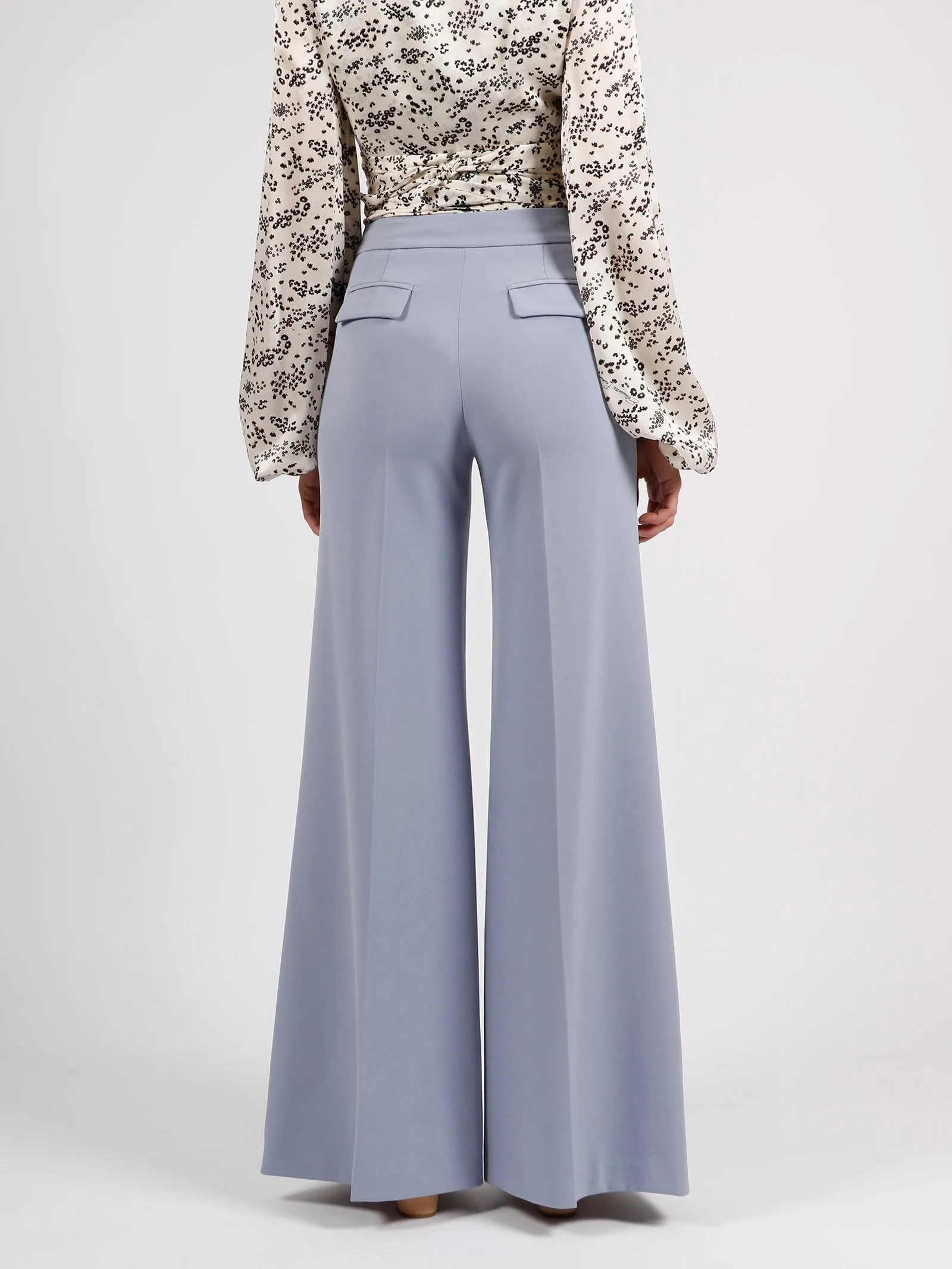 Elisabetta Franchi Chain-Link Detailed Wide Leg Trousers