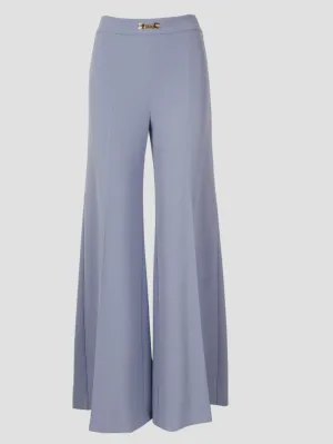 Elisabetta Franchi Chain-Link Detailed Wide Leg Trousers