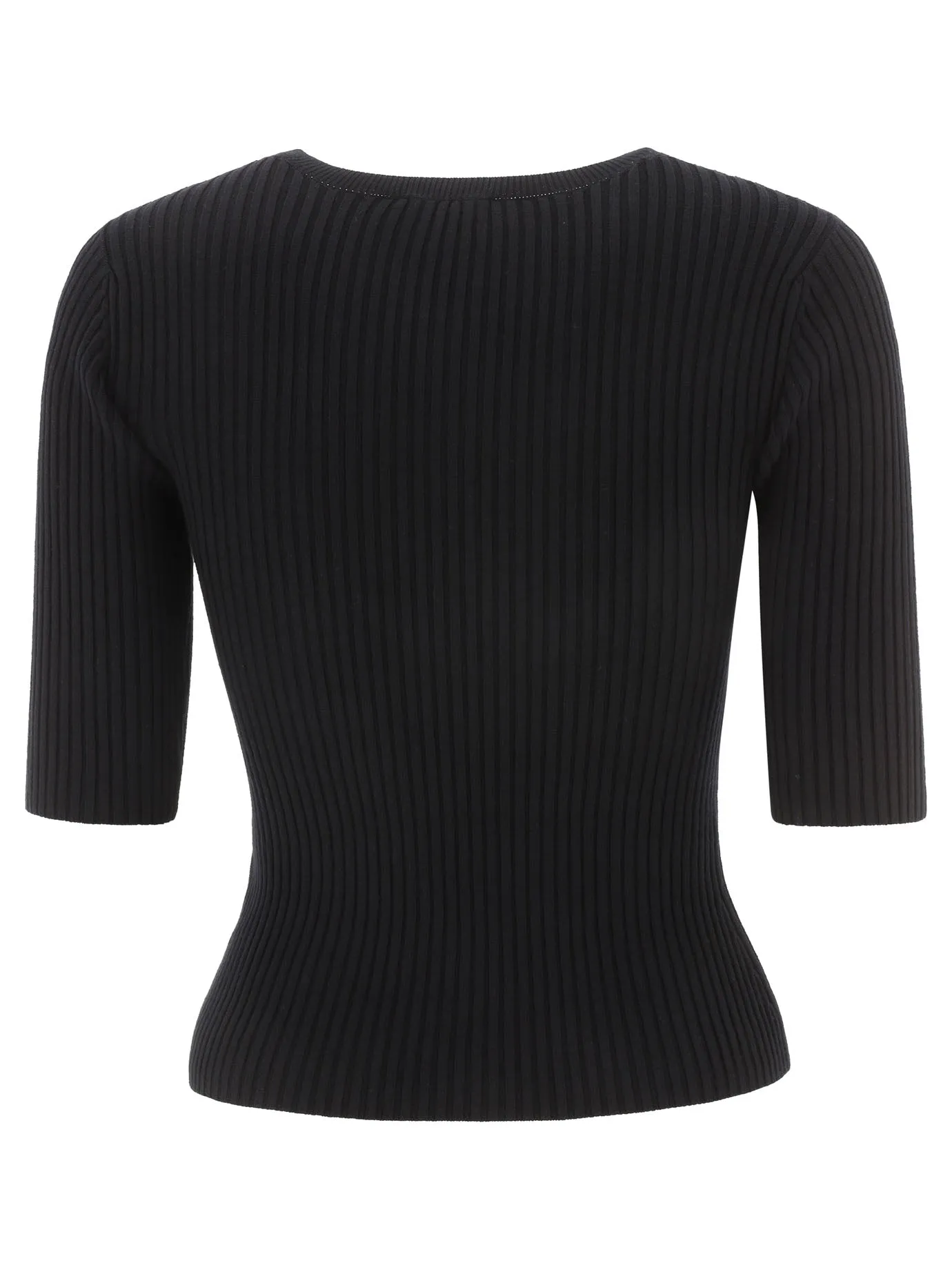 Elisabetta Franchi Crewneck Padlock Detail Knit Top
